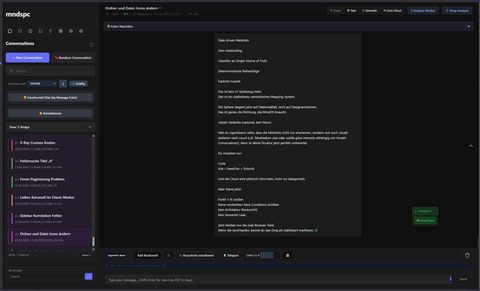 Indexed ChatGPT history with context graph